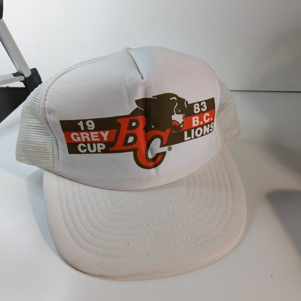 BC Lions Grey Cup Champion Hat 1983 Retro Snapback Football Collectible